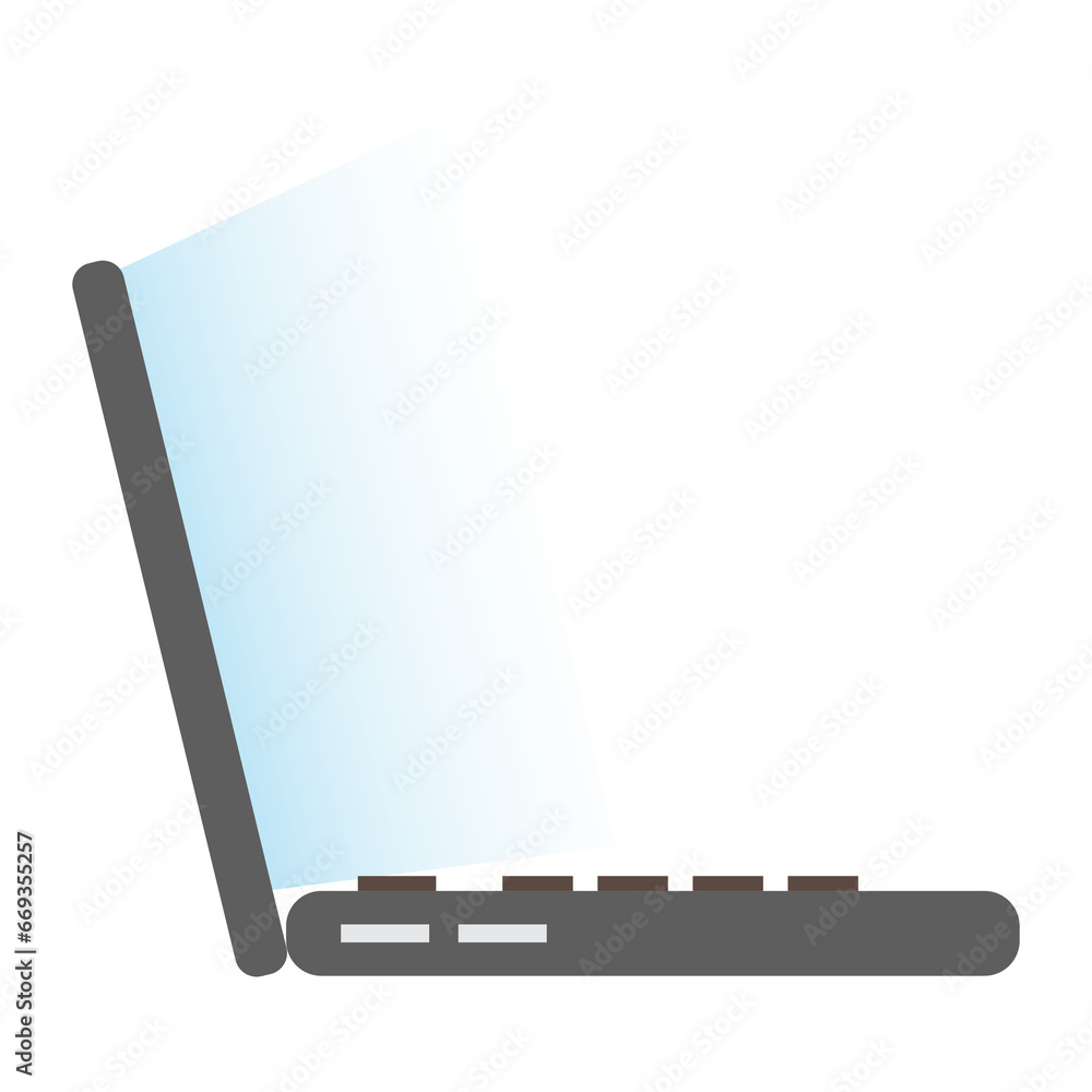 Poster vector illustration of laptop. colored vector for website design .simple design on transparent backg
