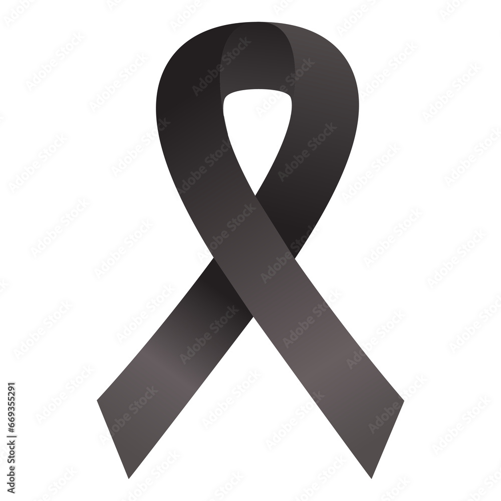 Poster vector illustration of mourning ribbon. colored vector for website design .simple design on transpar