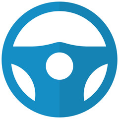 Obraz premium Vector illustration of steering wheel. Colored vector for website design .Simple design on transparent background (PNG).
