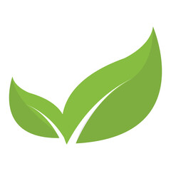 Vector illustration of leaf. Colored vector for website design .Simple design on transparent background (PNG).