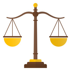 Vector illustration of justice. Colored vector for website design .Simple design on transparent background (PNG).