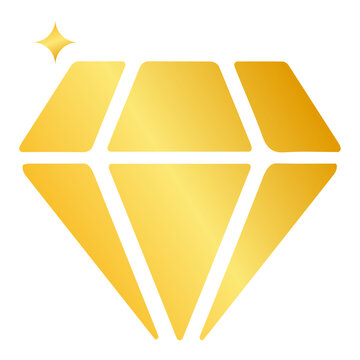 Vector illustration of diamond. Colored vector for website design .Simple design on transparent background (PNG).