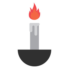 Vector illustration of candle icon sign and symbol. colored icons for website design .Simple design on transparent background (PNG).