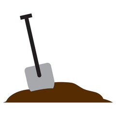 Vector illustration of shovel icon sign and symbol. colored icons for website design .Simple design on transparent background (PNG).
