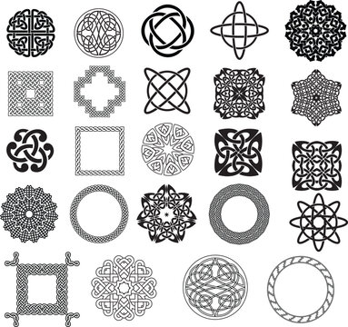 Collection of vector Celtic and Viking symbols