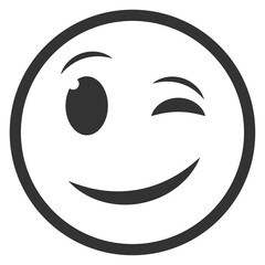 Obraz premium Vector illustration of girlish emoticons. icon in dark color for website design .Simple design on transparent background (PNG).