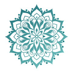 Gradient Mandala Art vector Icon isolated on a White Background, Islamic mandala, Circle Colorful mandala