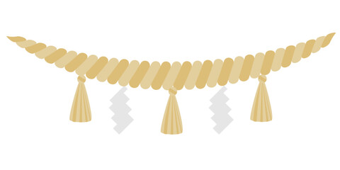 日本の伝統の正月飾りのしめ縄