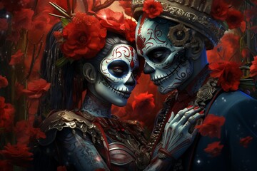 Day of the Dead Celebration Created with Generative AI