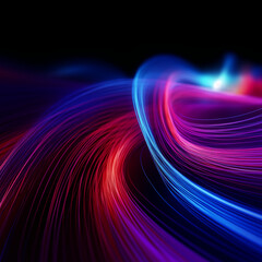 Abstract background with fiber glowing lines