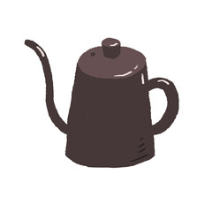 水彩手描き　ケトルのイラスト