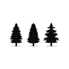Obraz premium Pine tree vector silhouette design