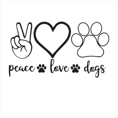 peace love dogs logo inspirational positive quotes, motivational, typography, lettering design