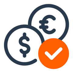 Validated Currency Checkmark Icon