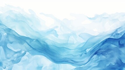 Obraz premium dreamlike blue abstract wavy watercolor waves background wallpaper wave background, in the style of colorful graphic art