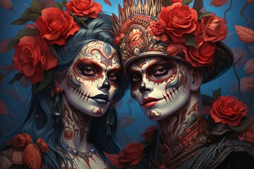 Day of the Dead Celebration Created with Generative AI