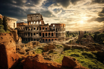 Fototapeta premium ruins of Rome's ancient castle