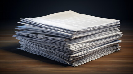 A shot of a stack of paper
