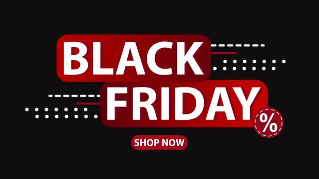 Black Friday Vector Animated Footage with Isometric style Store Opening Concept