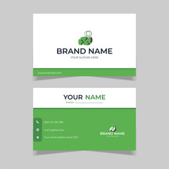 elegant modern business card design template green