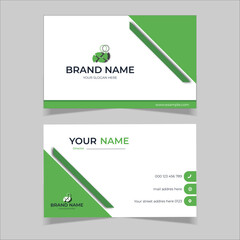 elegant modern business card design template green