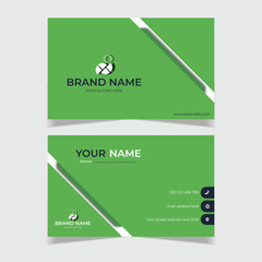 elegant modern business card design template green