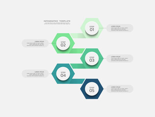 Modern connecting infographic template design