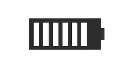 Battery charge  sign on white background. Neon battery icon