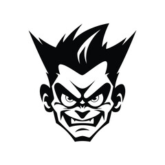 Black and white drawing of zombie