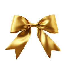 Shiny gold ribbon on a transparent background.