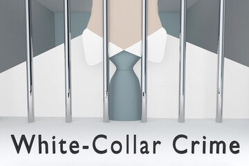 White-Collar Crime concept - obrazy, fototapety, plakaty