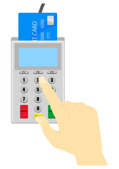 クレジット決済で暗証番号を入力する