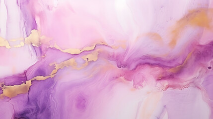 A luxurious abstract modern background featuring pink and purple marble textures infused with...