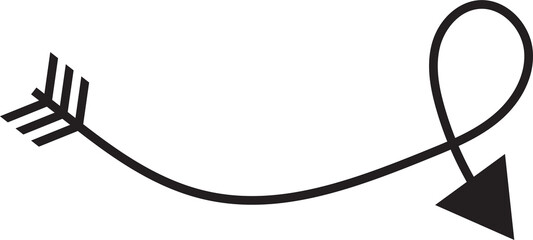 Hand drawn arrow, transparent PNG