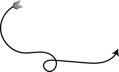 Obraz premium Hand drawn arrow, transparent PNG
