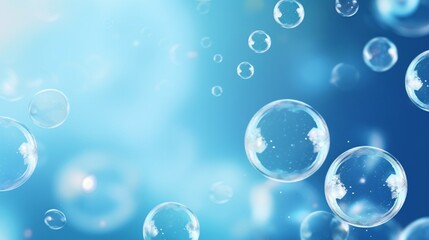 Gentle Soap Sud Bubble Floating in Calm Blue Sky generated by AI tool 