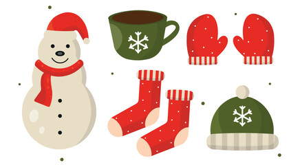 winter vector elements pack