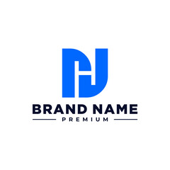 Fototapeta premium NH MONOGRAM INITIAL LOGO VECTOR ICON ILLUSTRATION