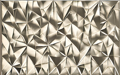 Abstract cream gradient color geometric polygon crystal pattern background