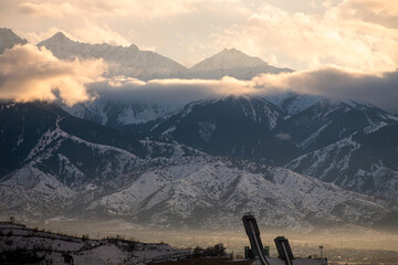 sunset in the mountains