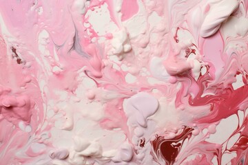 creamy pink and white splashes. Generative AI