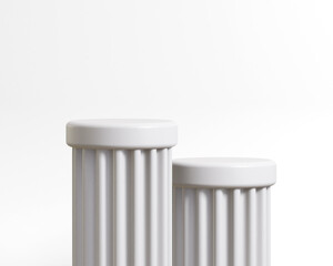 Realistic 3D rendering podium background
