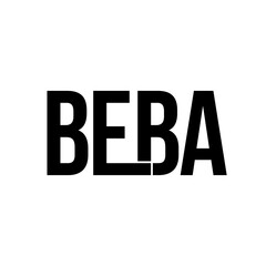 Beba company brand name initial letters icon.