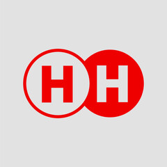 HH brand or company monogram with red round icon.