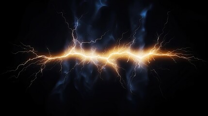 lightning strike effect on black background