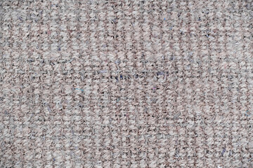 Jute knitted fabric, Handmade: jute and crochet hooks, a circle of jute is tied, close-up, background, texture.