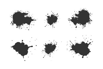Black Splats and on seperate layers. Vector illustration design.