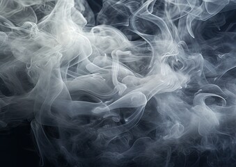Obraz premium A hyperrealistic depiction of smoke, captured in extreme close-up. The smoke appears highly