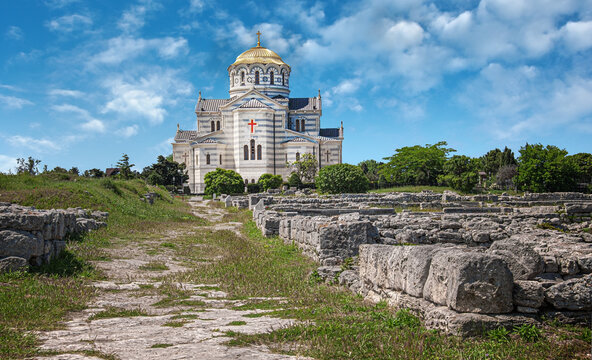 St. Vladimir's Cathedral in the ancient city of Chersonesus, Crimean peninsula