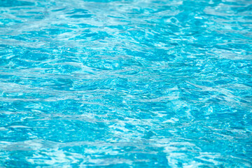 Background of water, surface blue swimming pool.